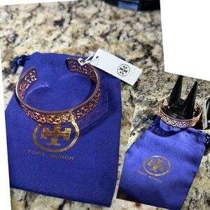 Tory Burch Metallic Rose Bracelet